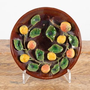 Caldas da Rainha Plate, Nectarines, Bordallo Pinheiro