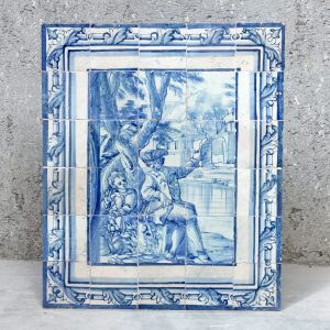 Scene by the river, 18th century .