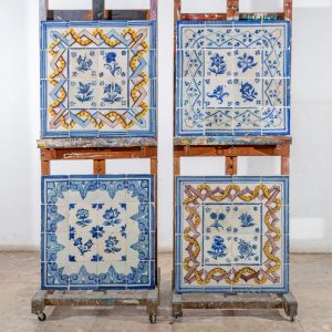 Single Figure Flower Panels, 18th Century