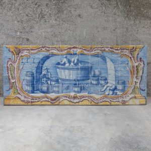 Daily life scene, Wine production, 18th century