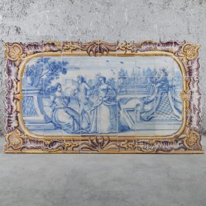 Gallant scene, 18th century .