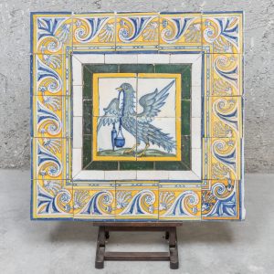 Panel with bird, 17th century .