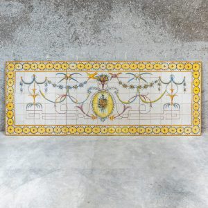 Neoclassical panel with garland of flowers, 18th century. .