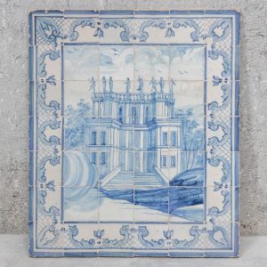 Landscape with palace architecture, 18th century. .
