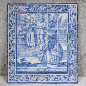 Rural daily life scene, 18th century. .