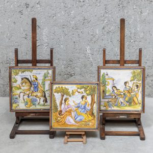 Plaques with daily life scenes, Spain, 20th Century .