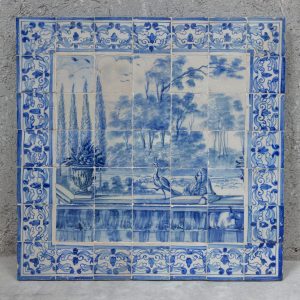 Painel paisagem com jardim - séc. XVIII