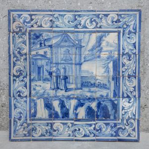 Painel figurativo com cena arquitetónica - séc. XVIII