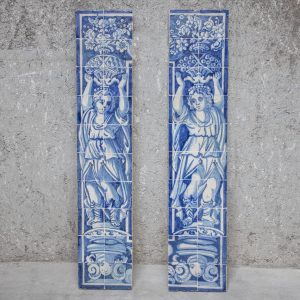 Pair of Panels with Caryatid Columns - 18th century