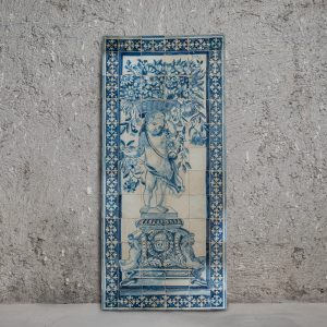 Putto Atlante com Cesta de Flores - séc. XVIII