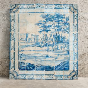 Tile Panel Depicting a Pastoral Scene – 18th Century