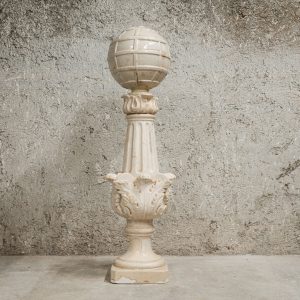 Pair of Pinnacles with an Armillary Sphere - 19th Century
