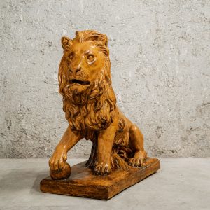Leão em Cerâmica da Fábrica das Devezas - Século XIX