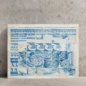 Painel Patchwork de Azulejos Barrocos Azul e Branco – Século XVIII