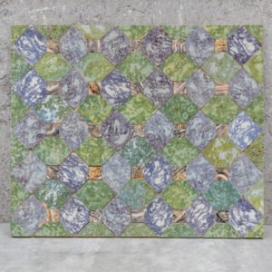 Composition of Sponge-Decorated and Marbled Tiles – 18th Century